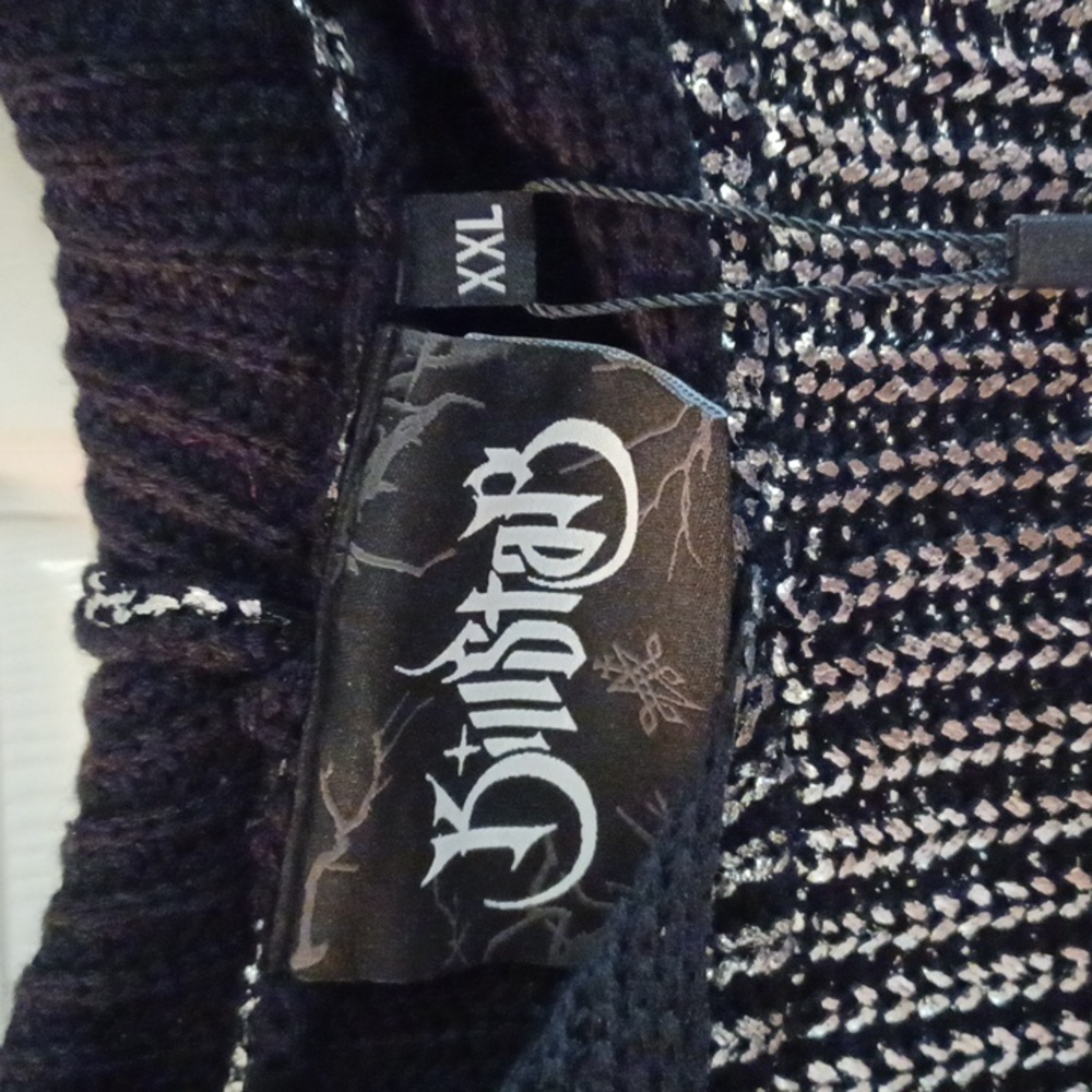 COPY - KILLSTAR 3X BLACK/SILVER DISTRESSED HOT AS HIEM HOODED SWEATER OVERSIZE … - Picture 3 of 16